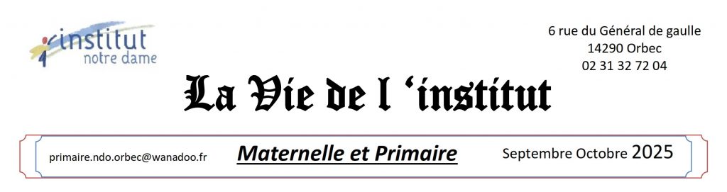 journal de l'école septembre octobre 2025