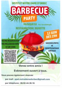 Soirée Barbecue organisée par l'association des parents d'élèves