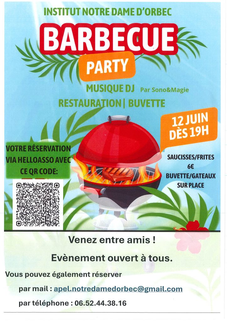 Soirée Barbecue organisée par l'association des parents d'élèves